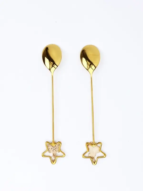 Ложки с подвесами &laquo;Счастья в Новом году!&raquo;, подарочный набор 2 шт., 15.8&times;2.5 см