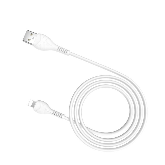 Кабель Hoco X37, Lightning - USB, 2.4 А, 1 м, PVC оплетка, белый