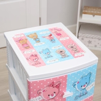 Комод 4-х секционный &laquo;Друзья&raquo;, цвет белый