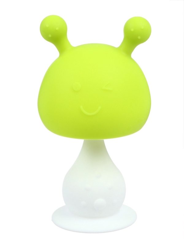 Прорезыватель силиконовый с погремушкой &laquo;Грибочек&raquo;, цвет зеленый, Крошка Я