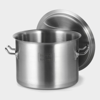 Кастрюля из нержавеющей стали Hanna Kn&ouml;vell с крышкой, 10 л, d=25 см, h=18 см, толщина 0,8мм, дно ТРС, толщина дна 4,4 мм, 201 сталь, индукция