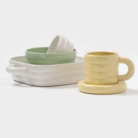 Набор для специй Доляна &laquo;Зефир&raquo;, солонка, перечница, 100 мл, керамика, белый