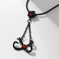 Кулон &laquo;Япония&raquo; кагуне, цвет красно-чёрный на чёрном шнурке, 45 см