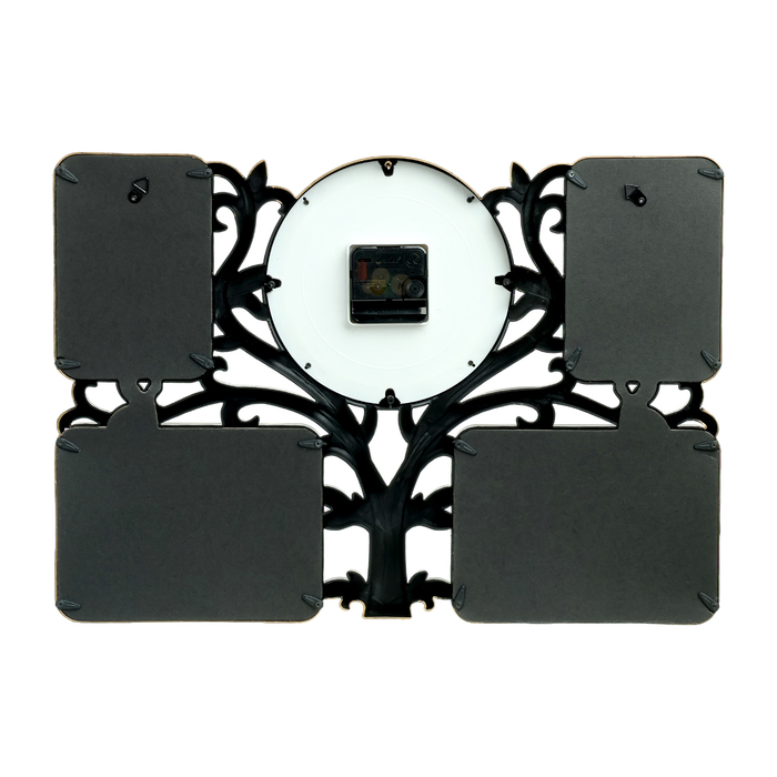 Часы настенные интерьерные, фоторамка - коллаж Часы настенные интерьерные, фоторамка - коллаж "Семейное", бесшумные, 33 х 48 см, d-18 см