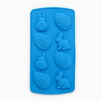 Силиконовая форма для выпечки на Пасху &laquo;Зайки&raquo;, 10.6 х 20.7 см