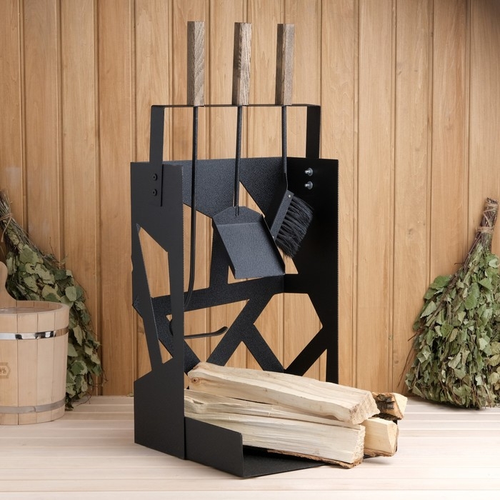 Дровница  "Prizma" 3 предмета 40х40х95 см