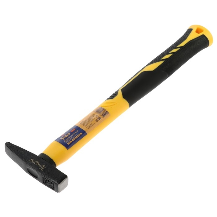 Молоток слесарный ТУНДРА ПРОФИ, квадратный боек, фиберглассовая 3К рукоятка, 100 г Молоток слесарный ТУНДРА ПРОФИ, квадратный боек, фиберглассовая 3К рукоятка, 100 г