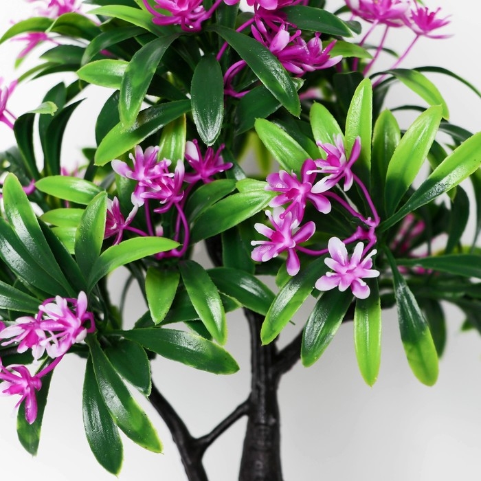 Бонсай в горшке "Деревце яркое" 10х20 см, микс