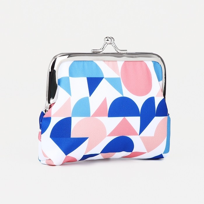 Кошелёк женский на фермуаре, цвет синий/розовый Кошелёк женский на фермуаре, цвет синий/розовый