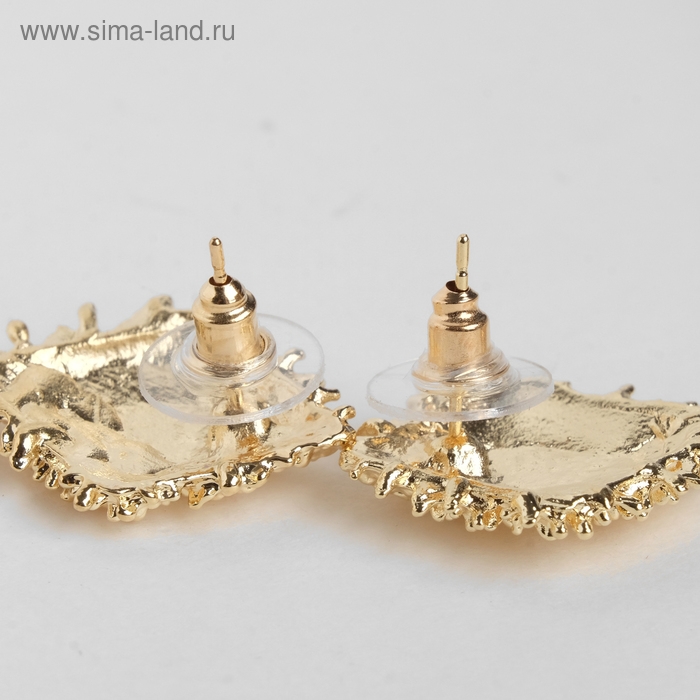 Серьги металл &laquo;Карибы&raquo; ромб, цвет золото