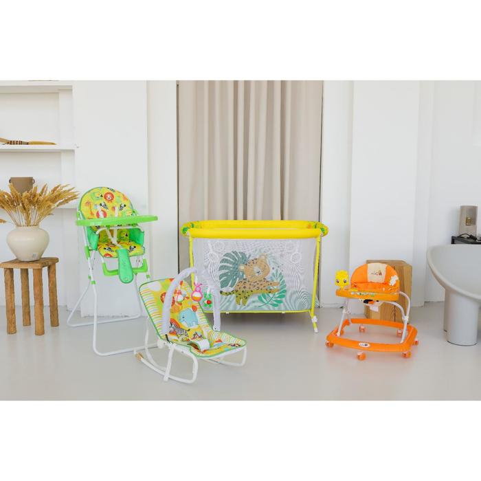 Шезлонг - качалка для новорождённых &laquo;Африка&raquo;, игровая дуга, игрушки МИКС