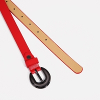 Ремень женский, ширина 2 см, пряжка металл, цвет красный