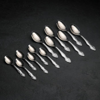 Набор столовых приборов &laquo;Тройка&raquo;, 24 предмета, художественная роспись, декоративная коробка