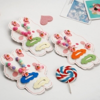 Комплект детский «Выбражулька» 5 предметов: 2 заколки, клипсы, браслет, кольцо, зайчик, цветной Комплект детский «Выбражулька» 5 предметов: 2 заколки, клипсы, браслет, кольцо, зайчик, цветной