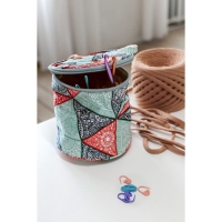 Сумка-футляр &laquo;Цветы&raquo;, 1 люверс, d = 14 &times; 14,5 см, цвет разноцветный