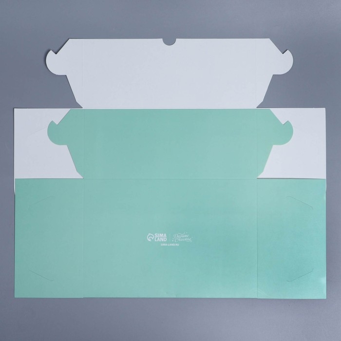 Коробка для капкейков, кондитерская упаковка с окном, 6 ячеек &laquo;Зелёный паттерн&raquo;, 25 х 17 х 10 см