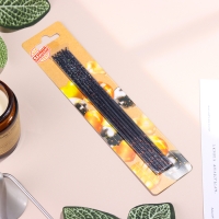 Набор свечей в торт, 6 штук "Сияние", чёрный, 17 см