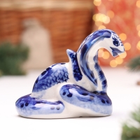 Сувенир "Змея", №19, гжель, 12 см