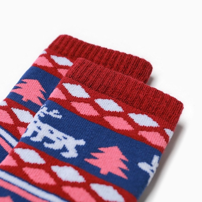 Носки детские махровые, цвет красный, размер 18-20