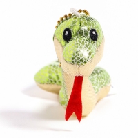 Новый год! Мягкая игрушка &laquo;Змея&raquo;, с золотым животиком, на подвесе, 7 см, цвет МИКС