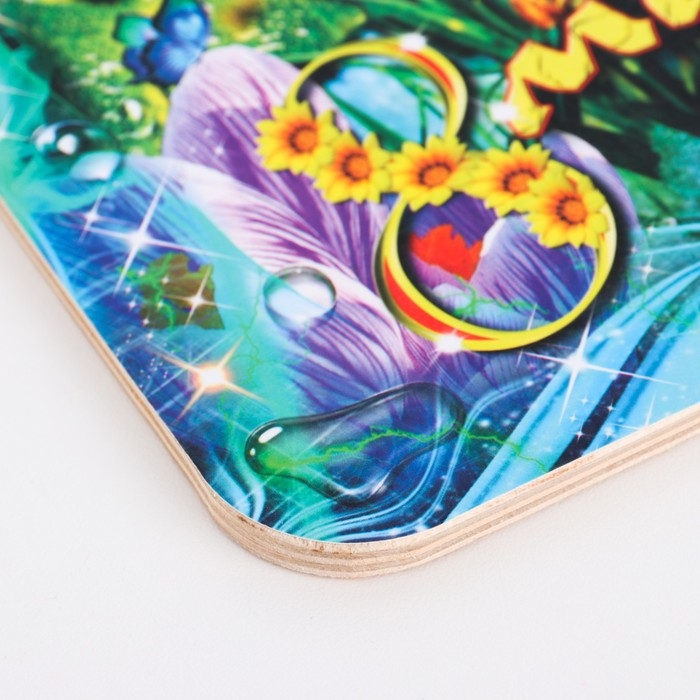 Доска разделочная большая "8 марта. Цветы", 19,5&times;27,5 см