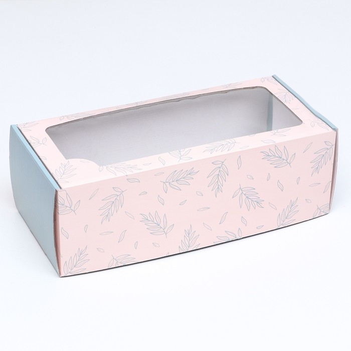 Коробка самосборная, с окном, "Легкость" 16 х 35 х 12 см