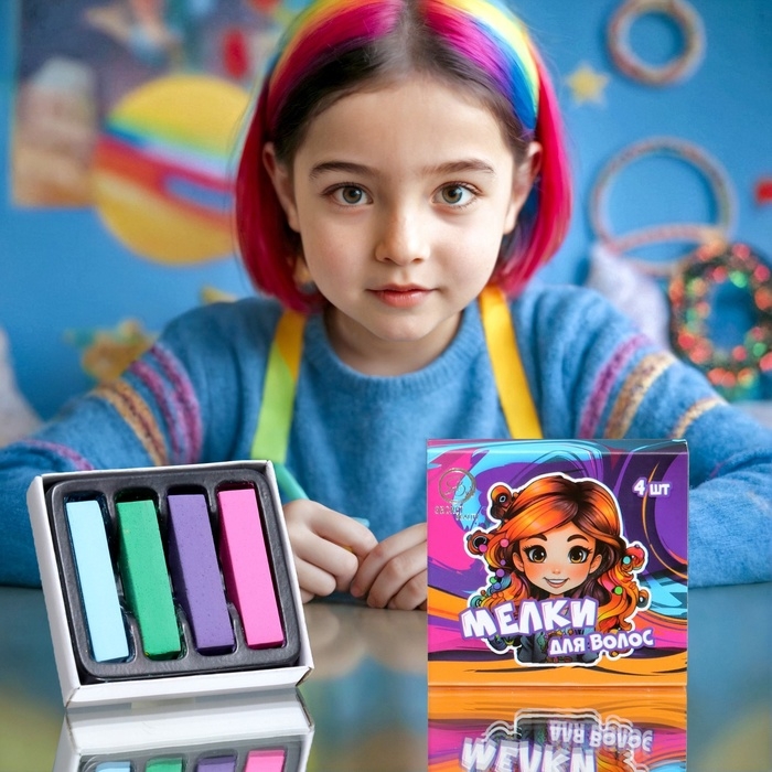 Мелки для волос, 4 шт. Мелки для волос, 4 шт.