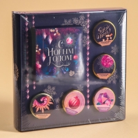 Подарочный набор &laquo;С Новым годом!&raquo;: чай чёрный (50 гр), крем-мед (5 шт x 30 гр)