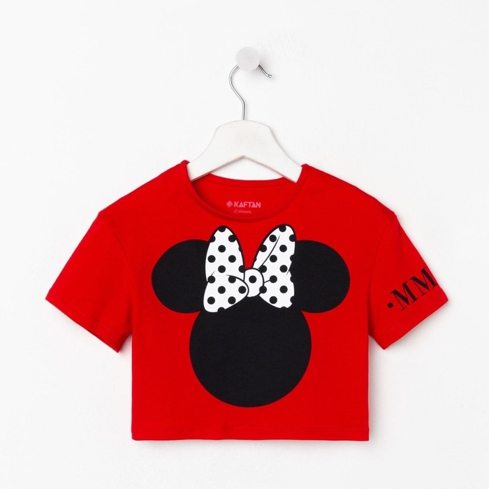 Футболка детская укороченная &laquo;ММ&raquo; Минни Маус, цвет красный