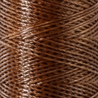 Нитки вощёные, круглые, 300D/3, 0,35 мм, 60 &plusmn; 2 м, цвет коричневый