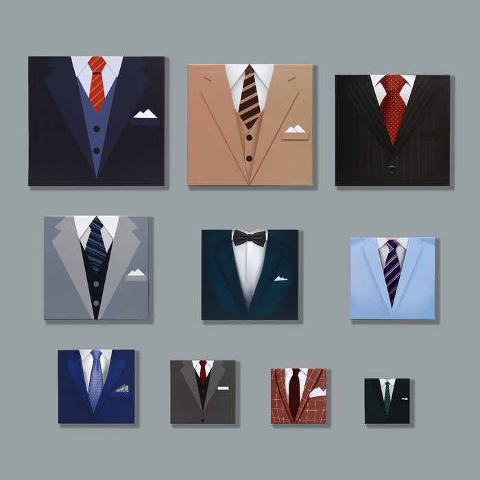 Набор коробок 10 в 1, упаковка подарочная, &laquo;Шебби&raquo;, 10.2 х 10.2 х 6‒28.2 х 28.2 х 15 см