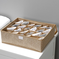 Органайзер для хранения белья Доляна Points, 24 ячейки, 38&times;30&times;12 см, цвет бежевый