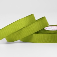 Лента репсовая, 15 мм, 23 &plusmn; 1 м, цвет зелёный №141