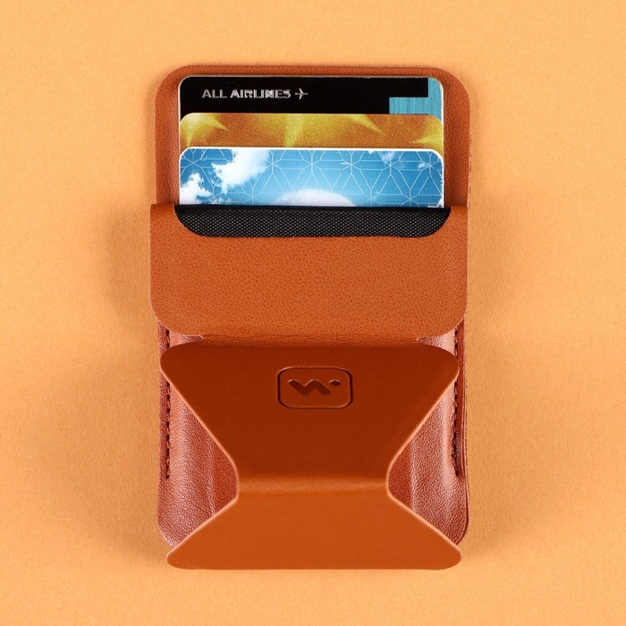 Магнитный кошелёк-подставка Windigo, поддержка Magsafe, для iPhone 12/13/14/15, кленовый коричневый Магнитный кошелёк-подставка Windigo, поддержка Magsafe, для iPhone 12/13/14/15, кленовый коричневый