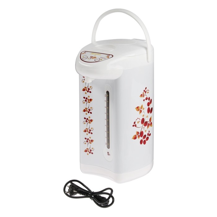 Термопот МАТРЕНА МА-111, 750 Вт, 5 л, регулировка t°, белый с рисунком Термопот МАТРЕНА МА-111, 750 Вт, 5 л, регулировка t°, белый с рисунком