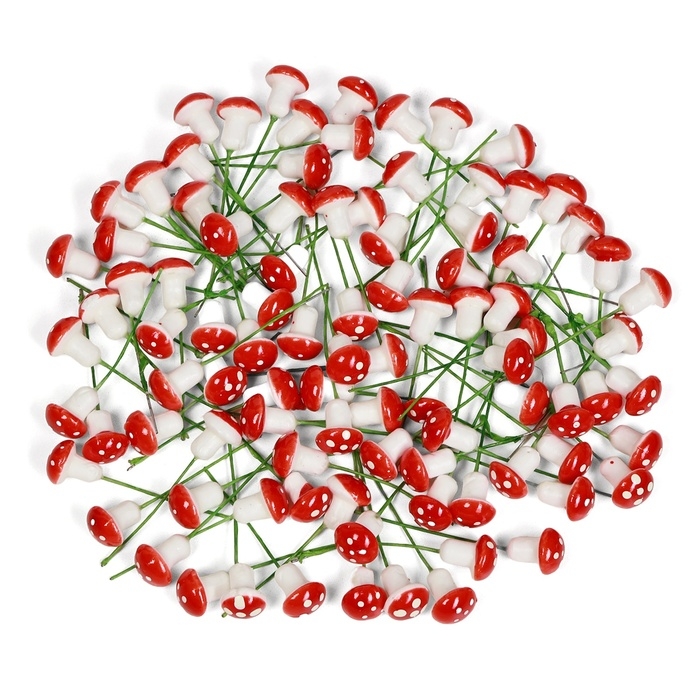 Набор штекеров Набор штекеров "Грибочек Мухоморчик" 2х1,5см, 100шт