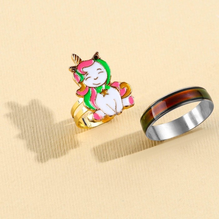 Кольцо настроение «Радужное», набор 2 шт Кольцо настроение «Радужное», набор 2 шт