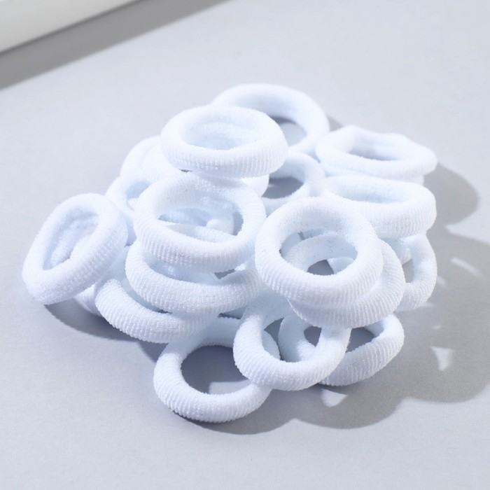 Резинки для волос &laquo;Белый мишка&raquo;, 20 шт