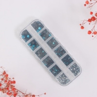 Декор для творчества стекло "Стразы усечённый конус. Синее море" d=2-6,5 мм н-р 2600 шт Декор для творчества стекло "Стразы усечённый конус. Синее море" d=2-6,5 мм н-р 2600 шт