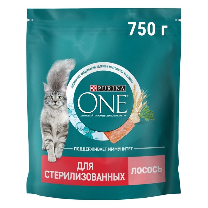Сухой корм Purinа One для стерилизованных кошек, лосось/пшеница, 750 г Сухой корм Purinа One для стерилизованных кошек, лосось/пшеница, 750 г