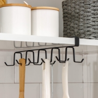 Держатель для кружек подвесной Доляна, на 12 предметов, цвет чёрный Держатель для кружек подвесной Доляна, на 12 предметов, цвет чёрный