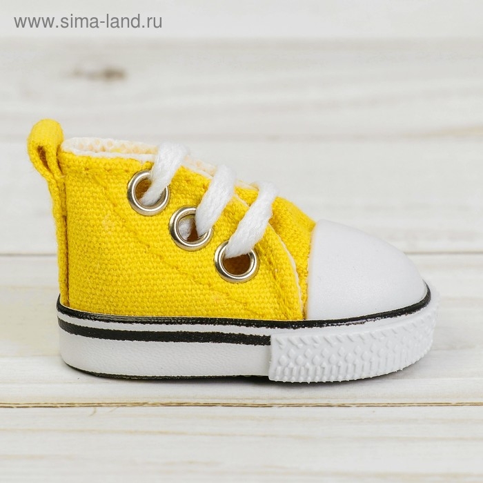 Кеды для кукол, длина подошвы 5 см, цвет жёлтый