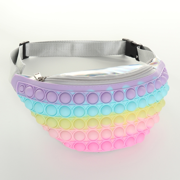 Сумка поясная детская на молнии «Выбражулька», pop it, цвет разноцветный Сумка поясная детская на молнии «Выбражулька», pop it, цвет разноцветный