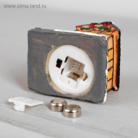 Светодиодная фигура &laquo;Дом с еловой гирляндой&raquo;, керамика, батарейки AG13х3 (в комплекте), свечение тёплое белое