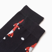 Новый год. Носки мужские Дед мороз, цвет тёмно-синий, размер 40-44 Новый год. Носки мужские Дед мороз, цвет тёмно-синий, размер 40-44