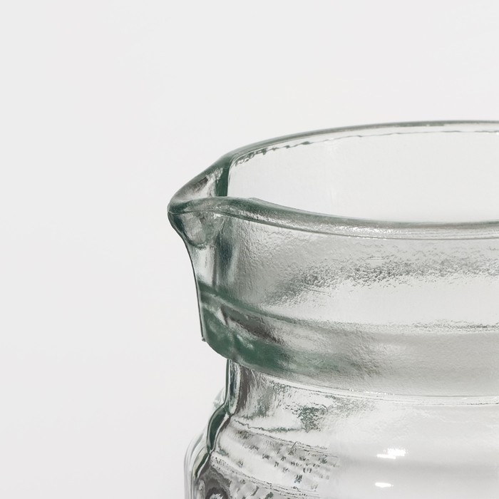 Кувшин стеклянный с крышкой Доляна &laquo;Ребристые грани&raquo;, 1 л