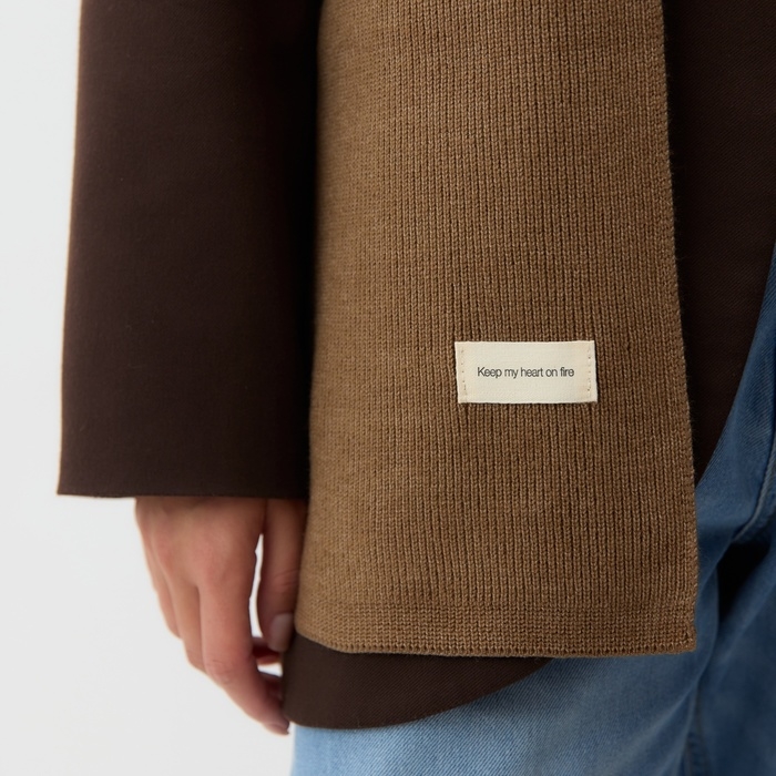 Шарф женский MIST, кофейный, 21*140 см Шарф женский MIST, кофейный, 21*140 см