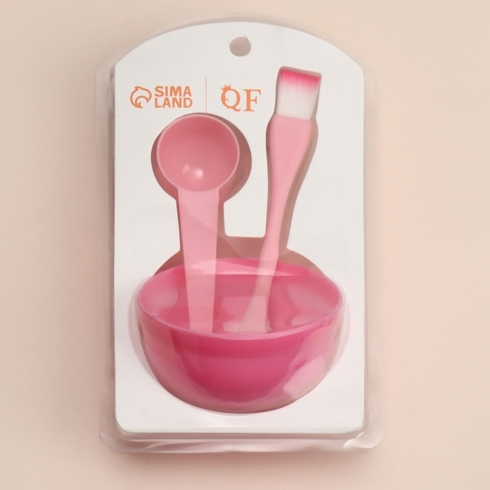 Набор косметический для масок, 3 предмета, цвет МИКС Набор косметический для масок, 3 предмета, цвет МИКС