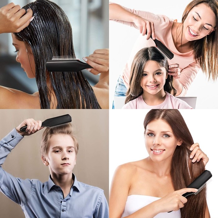 Расчёска массажная, 4,5 × 19 см, цвет чёрный/розовый Расчёска массажная, 4,5 × 19 см, цвет чёрный/розовый