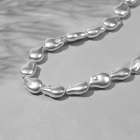 Бусины пластиковые на нити «Жемчуг» 16×10 мм, (набор 90 шт.), цвет белый Бусины пластиковые на нити «Жемчуг» 16×10 мм, (набор 90 шт.), цвет белый